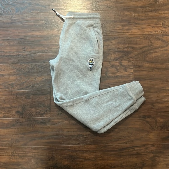 Heather Gray Joggers with Tapered Fit and Elasticized Cuffs - Picture 1 of 4